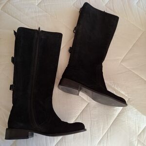 Vaneli  Rosita Black Suede Boots